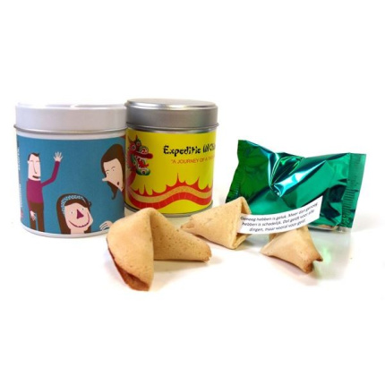 Blik met 2 fortune cookies - Topgiving